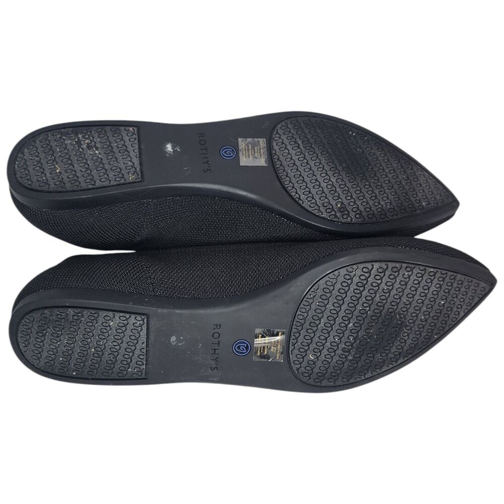 Rothys The Point Womens Size Us 10 Solid Black Po… - image 5